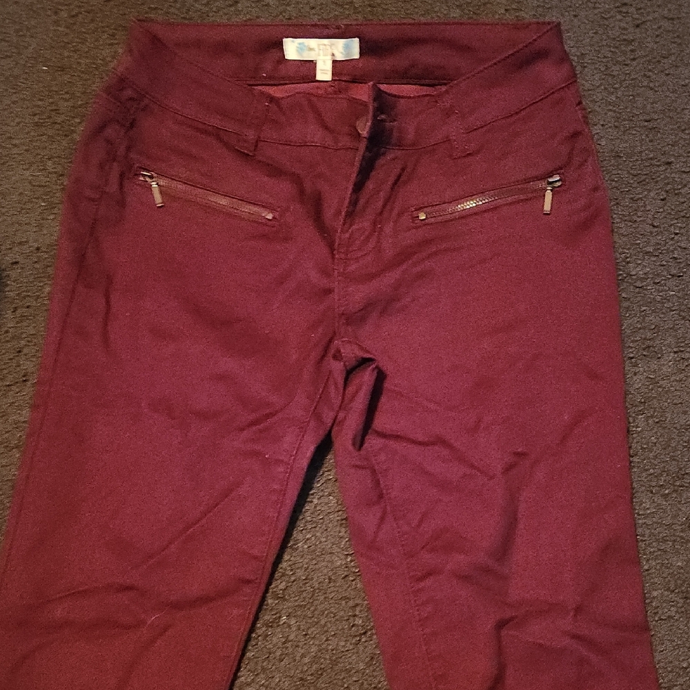 Love, Fire Women's Dark Red Skinny Jeans
